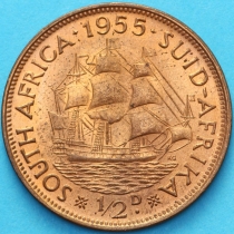 Южная Африка 1/2 пенни 1955 год Южная Африка 1/2 пенни 1955 год