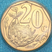 ЮАР 20 центов 1996 год.