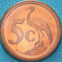ЮАР 5 центов 1995 год. BU