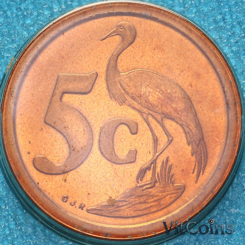 Монета ЮАР 5 центов 1995 год. BU Монета ЮАР 5 центов 1995 год. BU