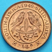 ЮАР 1/4 пенни 1949 год.