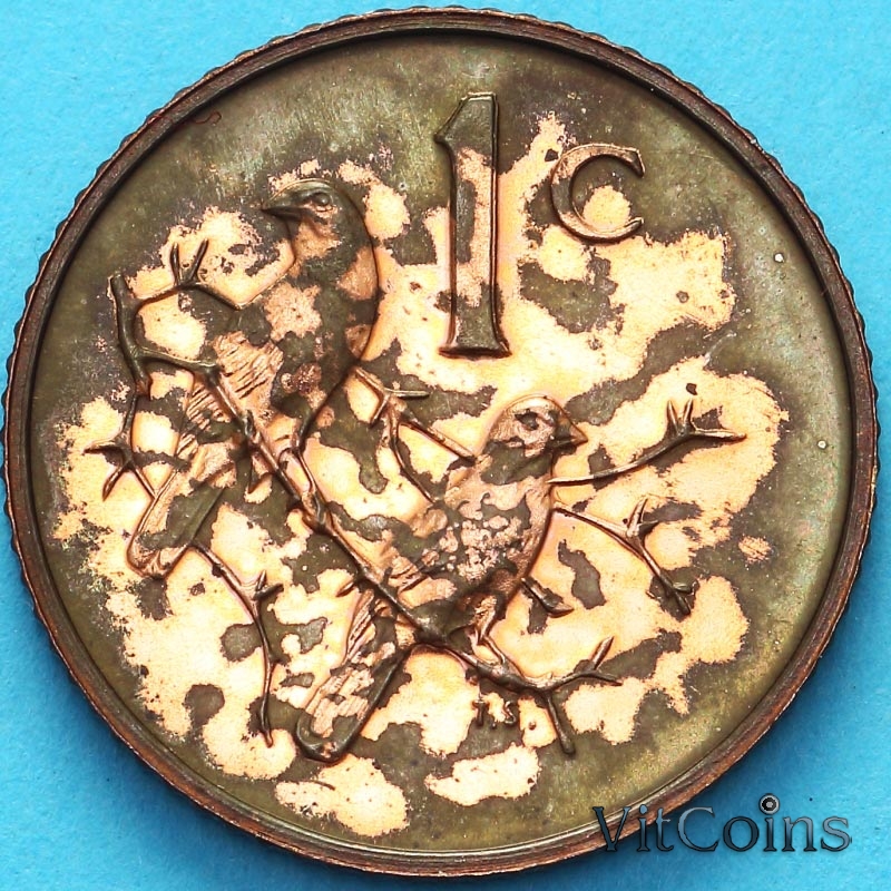 Монета ЮАР 1 цент 1968 год. Чарльз Сварт. SOUTH AFRICA. Пруф Монета ЮАР 1 цент 1968 год. Чарльз Сварт. SOUTH AFRICA. Пруф