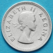 Монета ЮАР 3 пенса 1956-1959 год. Серебро.