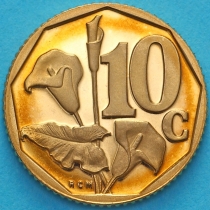 ЮАР 10 центов 1999 год. Пруф