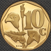 ЮАР 10 центов 2001 год. Пруф