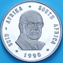 ЮАР 1 ранд 1990 год. Питер Виллем Бот. Пруф