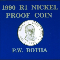 ЮАР 1 ранд 1990 год. Питер Виллем Бот. Пруф