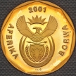 Монета ЮАР 20 центов 2001 год. Пруф Монета ЮАР 20 центов 2001 год. Пруф
