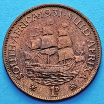 Южная Африка 1 пенни 1931 год.
