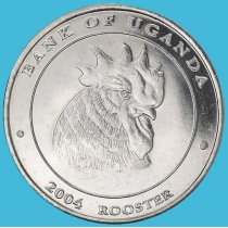 Уганда 100 шиллингов 2004 год. Петух.