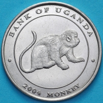 Уганда 100 шиллингов 2004 год. Обезьяна. №2