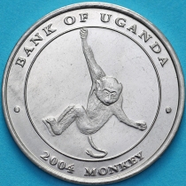 Уганда 100 шиллингов 2004 год. Обезьяна. №4