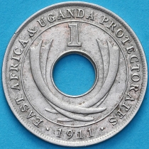 Британская Восточная Африка, Уганда 1 цент 1911 год.