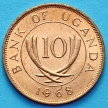 Монета Уганды 10 центов 1968 год.