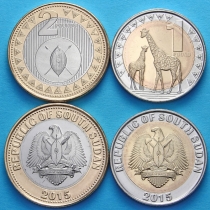 Южный Судан набор 2 монеты 2015 год.