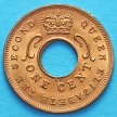 Монета Восточной Африки 1 цент 1959 год. KN.