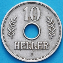 Немецкая Восточная Африка 10 геллеров 1910 год. J. №2