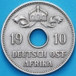 Монета Германская Восточная Африка 10 геллеров 1910 год. J. №2