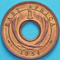 Британская Восточная Африка 1 цент 1954 год.