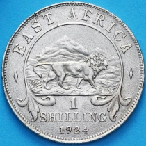 Британская Восточная Африка 1 шиллинг 1924 год. Серебро