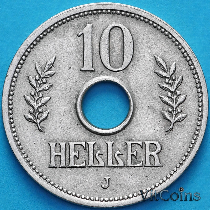 Монета Германская Восточная Африка 10 геллеров 1910 год. J