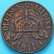 Монета Германская Восточная Африка 1 геллер 1911 год. J