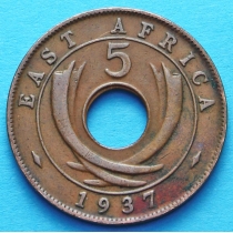 Британская Восточная Африка 5 центов 1937 год (Н)