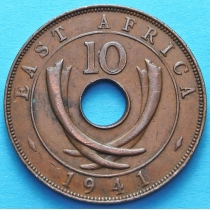 Британская Восточная Африка 10 центов 1941 год.