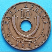 Британская Восточная Африка 10 центов 1950-1951 год