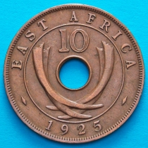 Британская Восточная Африка 10 центов 1925 год