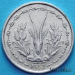 Монета Западная Африка 1 франк 1967 год.