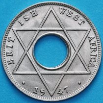 Британская Западная Африка 1/10 пенни 1947 год. Без отметки монетного двора