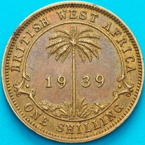 Британская Западная Африка 1 шиллинг 1939 год.