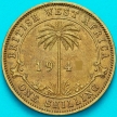 Монета Британская Западная Африка 1 шиллинг 1942 год.