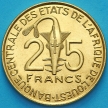 Монета КФА Западная Африка 25 франков 2009 год.