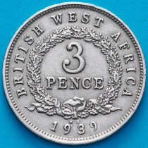 Британская Западная Африка 3 пенса 1939 год. КH.