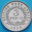 Монета Британской Западной Африки 3 пенса 1939 год. H..