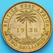 Британская Западная Африка 2 шиллинга 1938 год. КН. aUNC