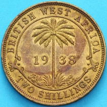 Британская Западная Африка 2 шиллинга 1938 год. КN