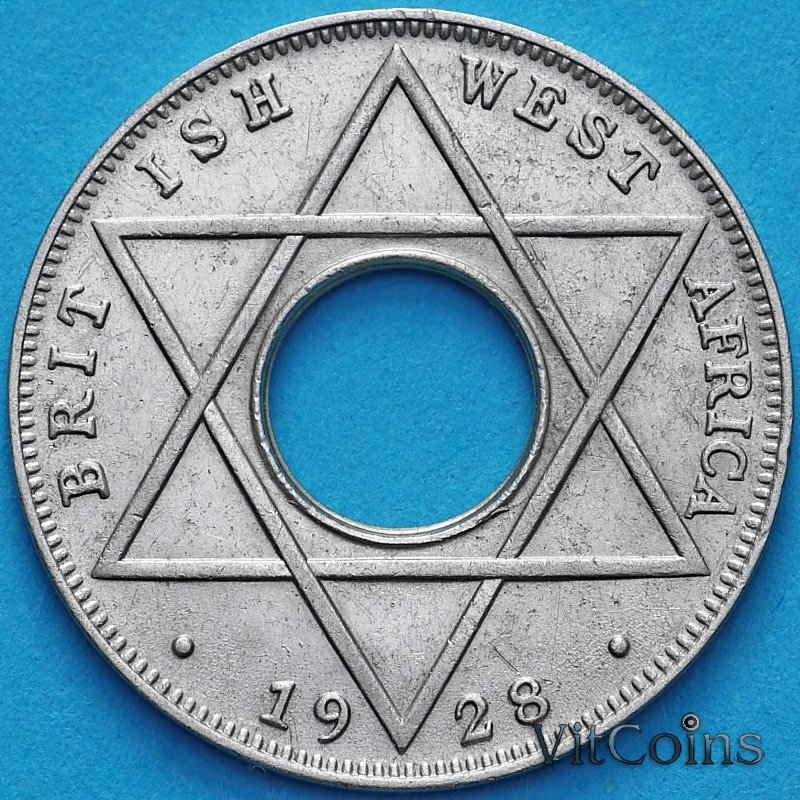 Монета Британская Западная Африка 1/10 пенни 1928 год. КN