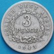 Монета Британская Западная Африка 3 пенса 1943 год. КH.