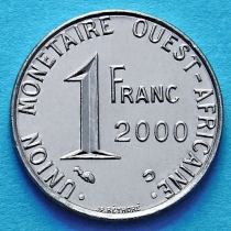 Западная Африка 1 франк 2000 год.