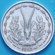Монета Западная Африка 1 франк 1963 год.