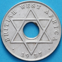 Британская Западная Африка 1/2 пенни 1937 год. Н
