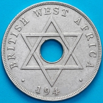 Британская Западная Африка 1 пенни 1942 год
