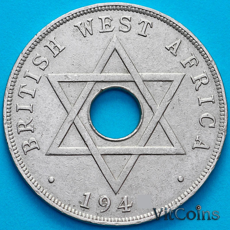 Монета Британская Западная Африка 1 пенни 1942 год