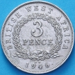 Монета Британская Западная Африка 3 пенса 1946 год. КN. №2