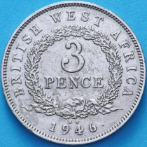 Британская Западная Африка 3 пенса 1946 год. КN. №2