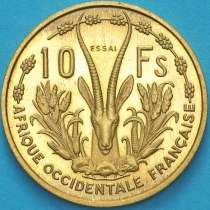 Западная Африка 10 франков 1956 год. ESSAI