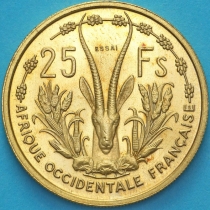Западная Африка 25 франков 1956 год. ESSAI